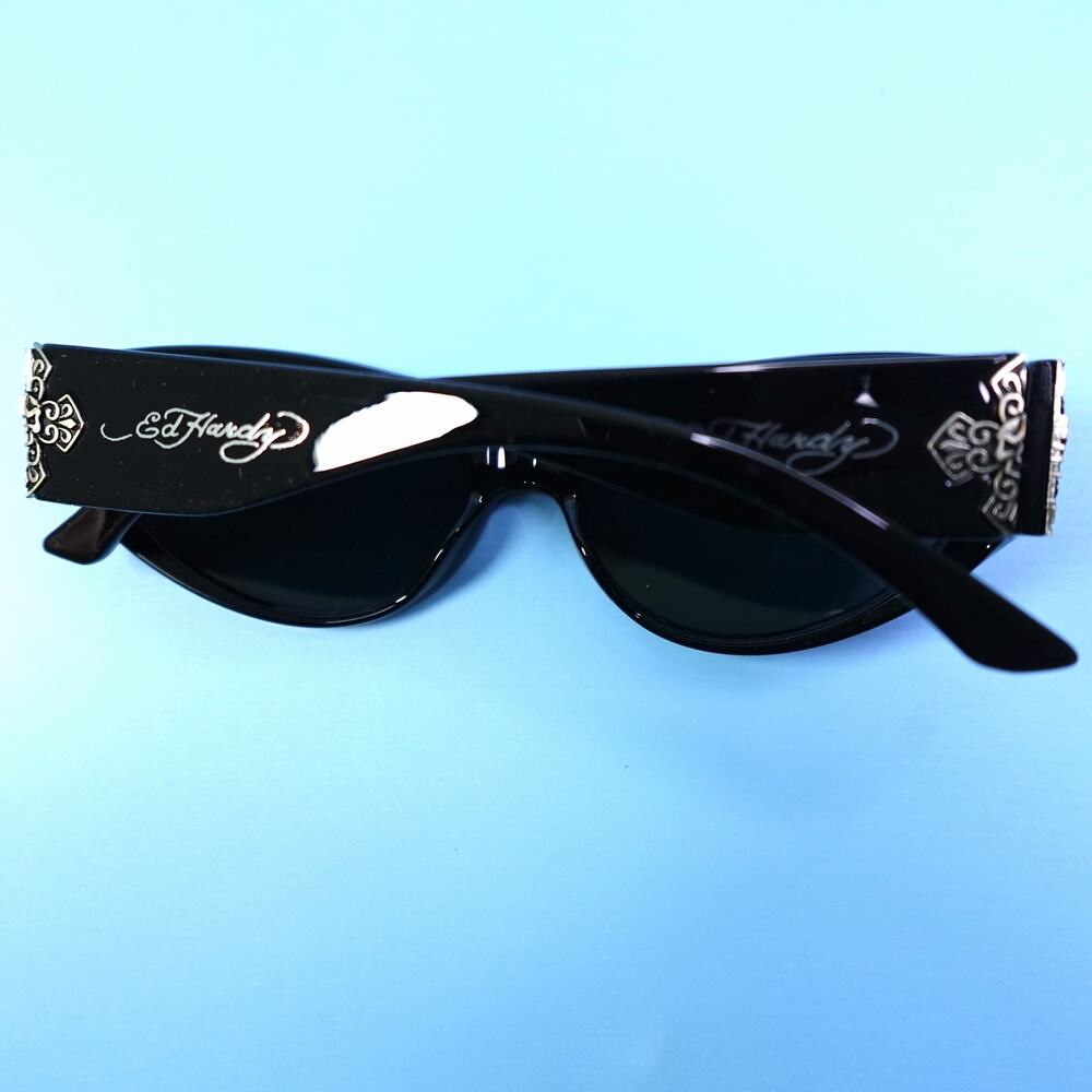Ed Hardy Sunglasses Iron Cross Black 100% UV Protection - Picture 6 of 16